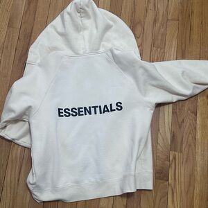 FEAR OF GOD ESSENTIALS FULL ZIP HOODIE BUTTERCREAM